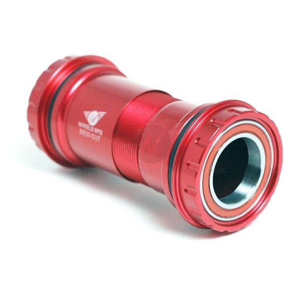 Wheels Mfg BB30 to Outboard Bottom Bracket for 24/22mm SRAM Cranks with Angular Contact Bearings - Red